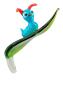 Preview: Orchideenstab, Blatt mit Raupe -blau- (normale Ausf.)